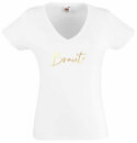 JGA T-Shirt BRAUT gold  Weiß M (Medium)