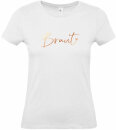 JGA T-Shirt BRAUT rosegold  Weiß S (Small)
