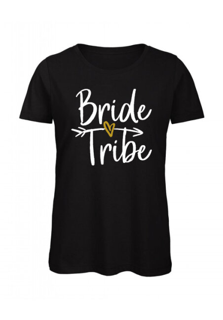 JGA T-Shirt BRIDE TRIBE wei&szlig;-gold