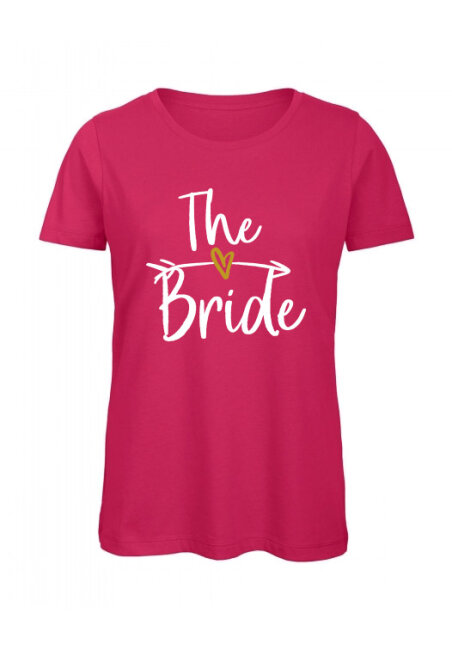 JGA T-Shirt THE BRIDE weiss-gold