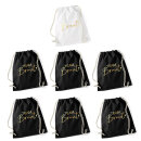 JGA Turnbeutel Set Braut gold 7tlg.