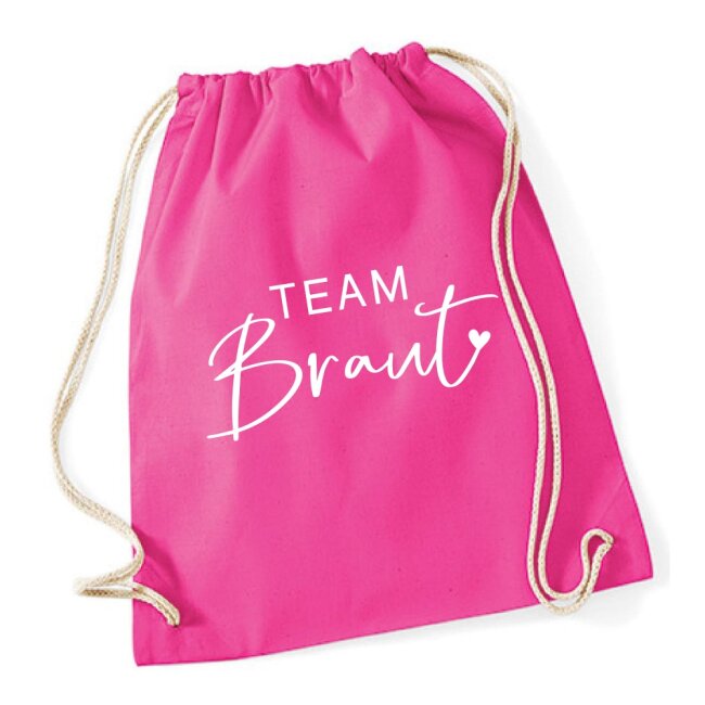 JGA Turnbeutel TEAM BRAUT pink