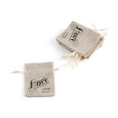 Jute S&auml;ckchen LOVE, 12 Stk.