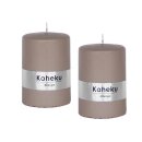 Kaheku Kerze taupe 2er Set