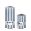 Kaheku Rillenkerze blau 2er Set
