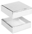 Kartonage W&uuml;rfel, silber, 6 Stk.