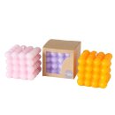 Kerze Bubble orange flieder rosa 3 Stk.