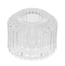 Kerzenhalter Glas transparent f&uuml;r Stabkerzen