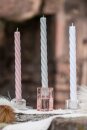 Kerzenhalter Glas transparent f&uuml;r Stabkerzen
