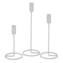 Kerzenst&auml;nder wei&szlig; 3er Set