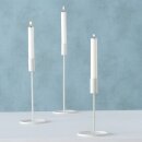 Kerzenst&auml;nder wei&szlig; 3er Set