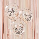 Konfetti Ballons Geburtstag hello 40