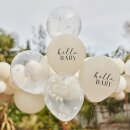 Konfetti Luftballons Hello Baby 5 Stk.