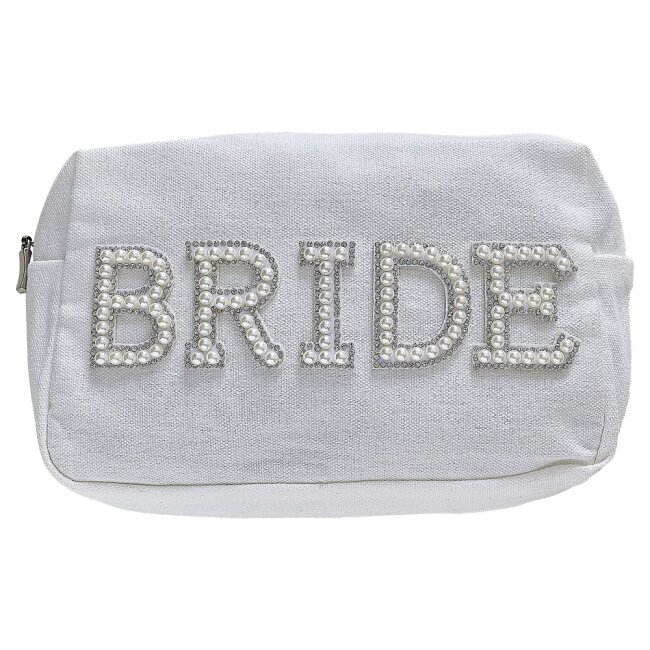 Kosmetiktasche Bride mit Perlen