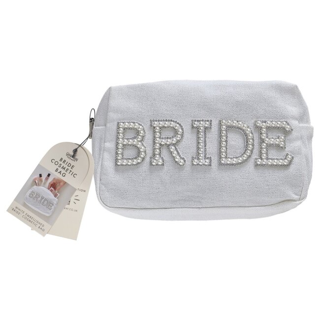 Kosmetiktasche Bride mit Perlen