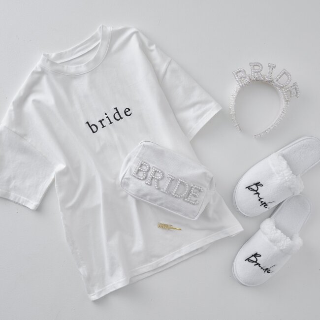 Kosmetiktasche Bride mit Perlen