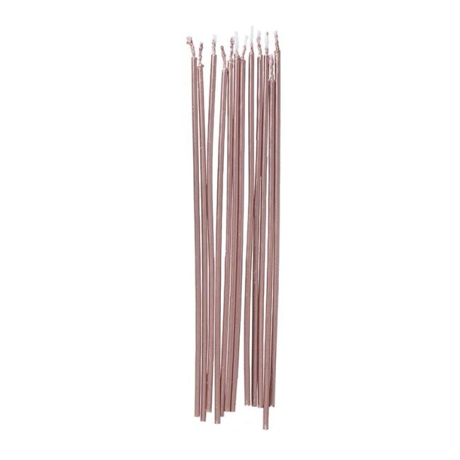 Kuchenkerzen extra Slim ros&eacute;gold 12 Stk.