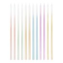 Kuchenkerzen Slim pastell 12 Stk.