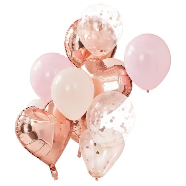 Luftballon Set blush rosegold