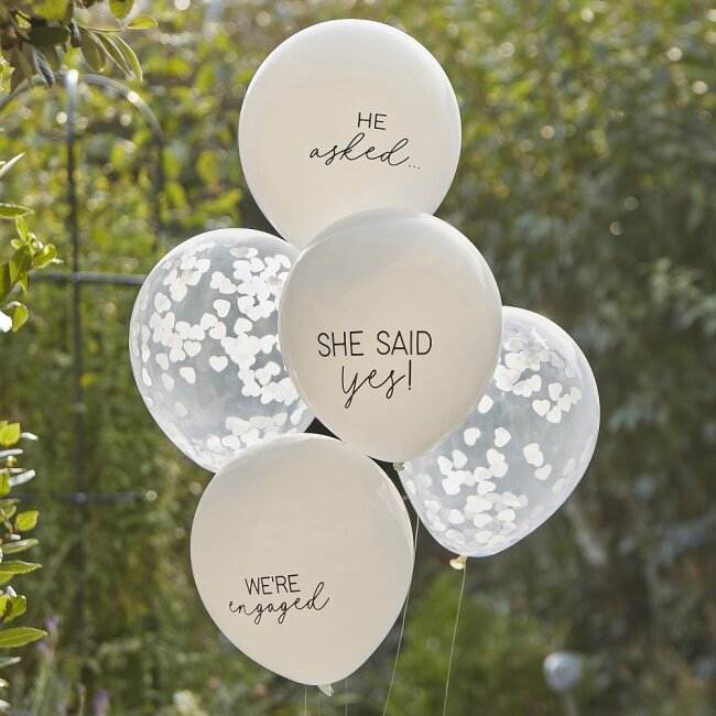 Luftballon Set &quot;She said yes&quot; 5 Stk.