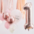 Luftballonset 1. Geburtstag M&auml;dchen10 tlg.