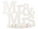Metall Aufsteller Hochzeit MR &amp; MRS weiss