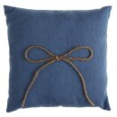 Modernes Ringkissen zur Hochzeit, jeansblau