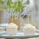 Muffinpicker Hey Baby pastell salbei 12 Stk.