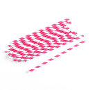Papier Strohhalme, 75 Stk., pink-wei&szlig; gestreift