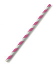 Papier Strohhalme, 75 Stk., pink-wei&szlig; gestreift