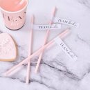 Papier Strohhalme Team Bride rosa 16 Stk.