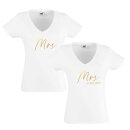 Partner T-Shirts Mrs. &amp; Mrs. mit Namen