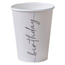 Partybecher Happy Birthday creme 8 Stk.