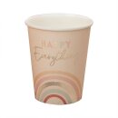 Partybecher Regenbogen pastell 8 Stk.