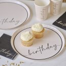 Partyteller Birthday creme 8 Stk.