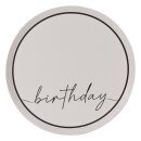 Partyteller Birthday creme 8 Stk.