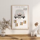 Poster Geldgeschenk zur Hochzeit &quot;Hochzeitsauto&quot;