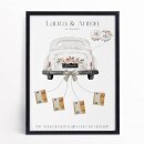 Poster Geldgeschenk zur Hochzeit &quot;Hochzeitsauto&quot;