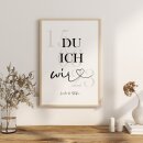Poster Hochzeit personalisiert &quot;Du Ich Wir&quot;
