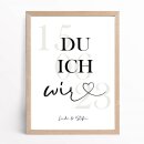 Poster Hochzeit personalisiert &quot;Du Ich Wir&quot;