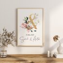 Poster Hochzeit &amp;-Zeichen Floral personalisiert