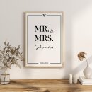 Poster personalisiert Mr &amp; Mrs