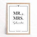 Poster personalisiert Mr &amp; Mrs