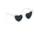 Retro Herzbrille mit Perlen