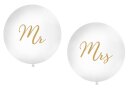 Riesenluftballons MR &amp; MRS gold
