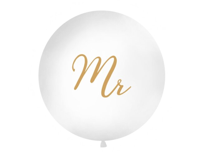 Riesenluftballons MR &amp; MRS gold