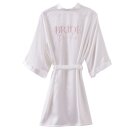 Satin Kimono Bride to be wei&szlig;