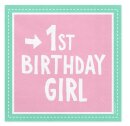 Servietten 1st Birthday GIRL