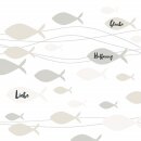 Servietten Fische: Glaube Liebe Hoffnung creme 20 Stk.