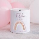 Spardose Regenbogen rosa personalisiert